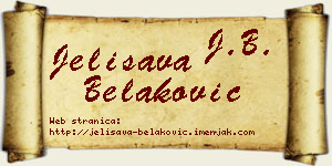 Jelisava Belaković vizit kartica